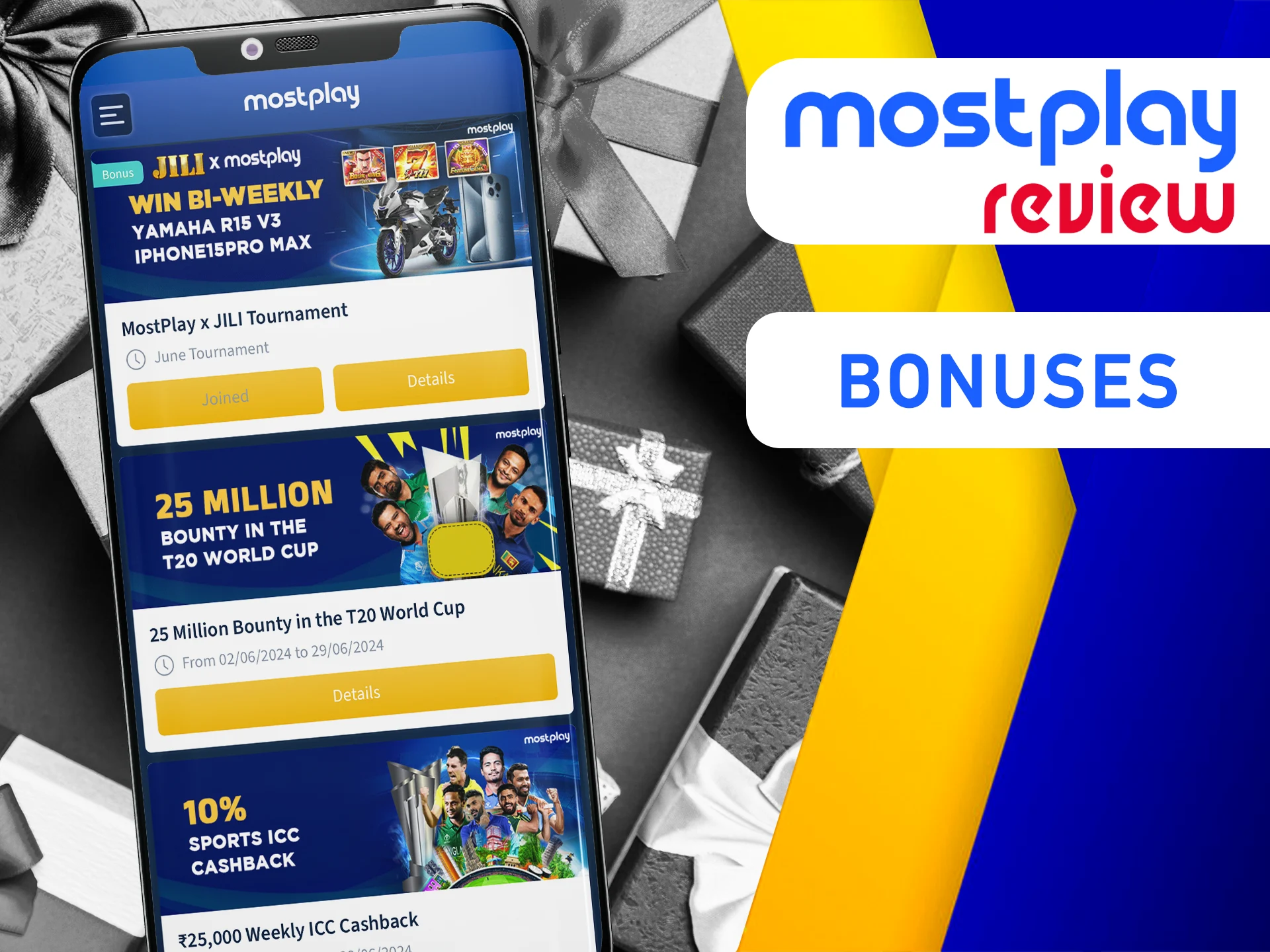 Claim all of the Mostplay bonuses from the special page.